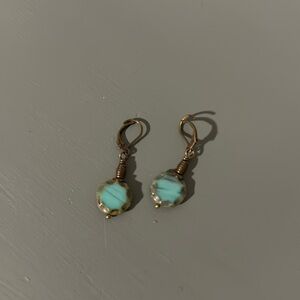 Artisan made turquoise earrings